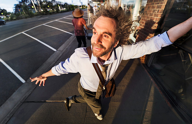 Man with open arms